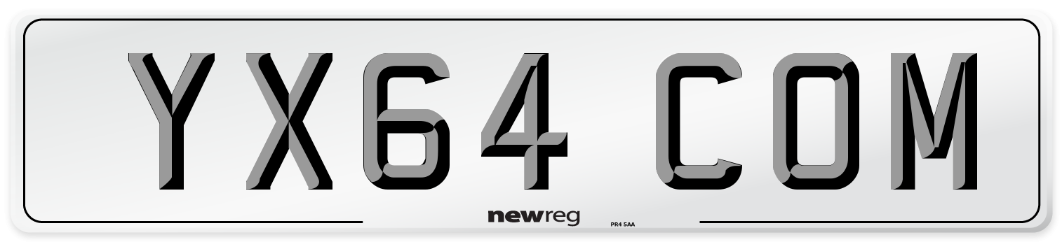 YX64 COM Number Plate from New Reg